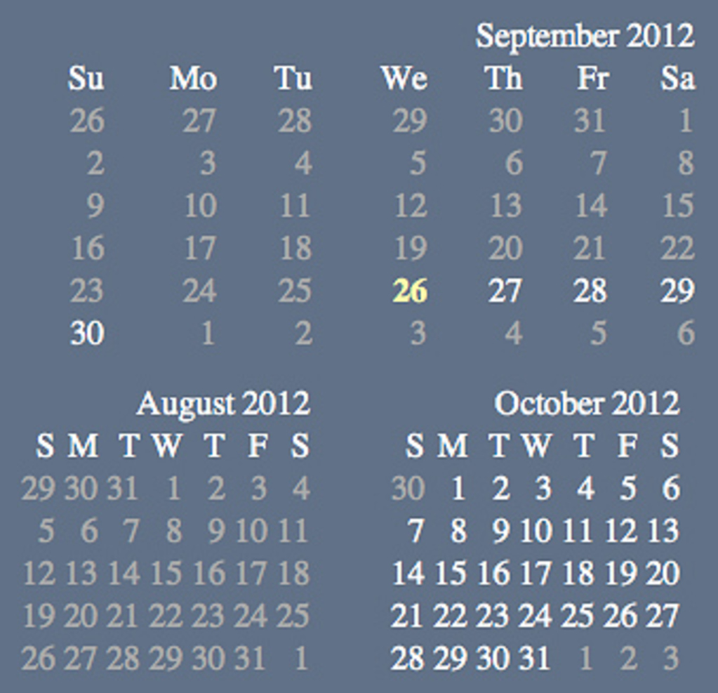 Skeuomorphic calendars
