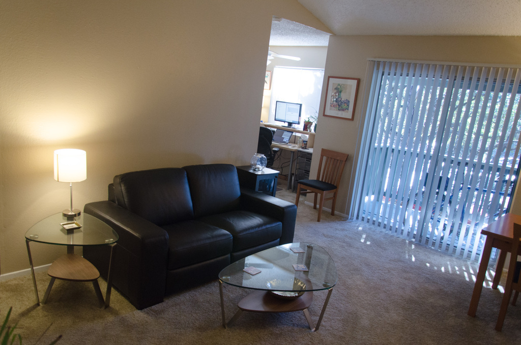 Living room from near entry door