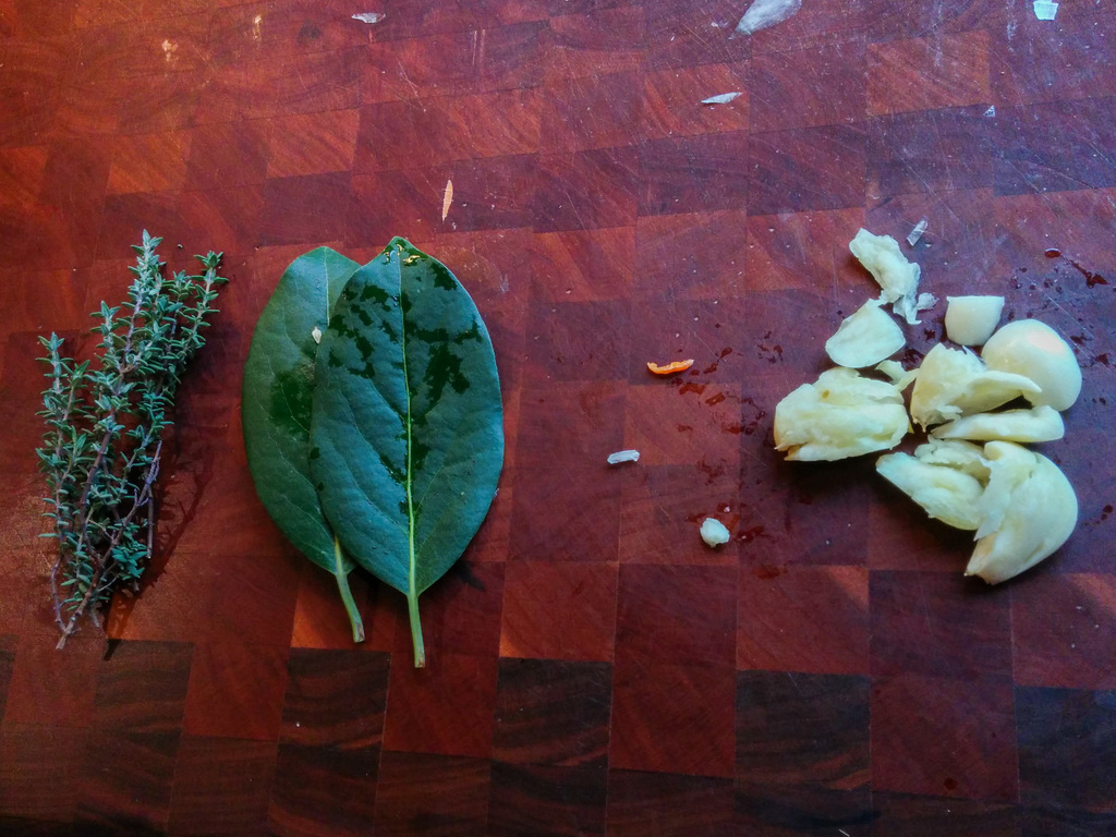 Thyme, Bay, and Garlic