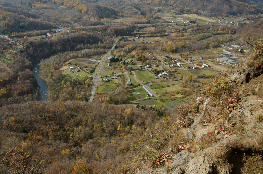 Looking down