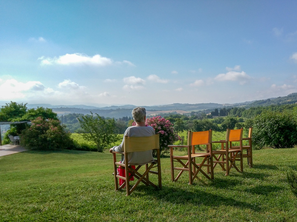Linda enjoys the view