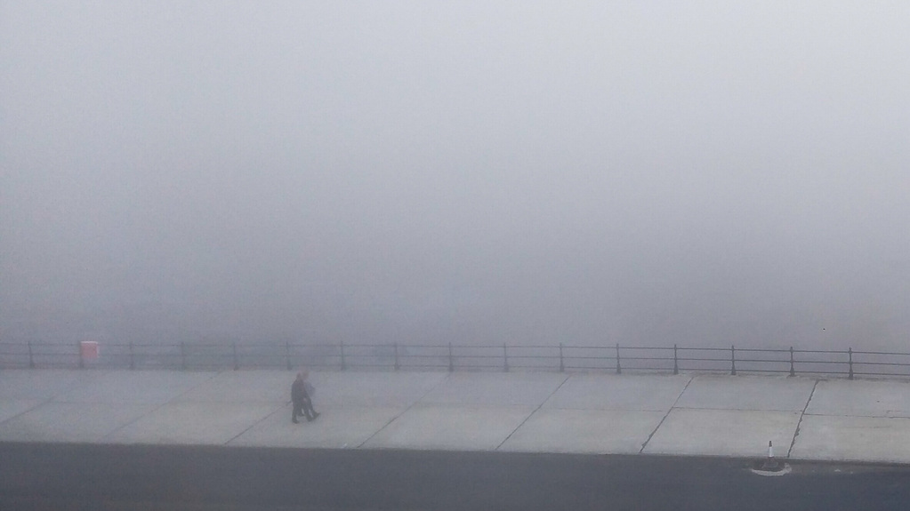 Foggy beach