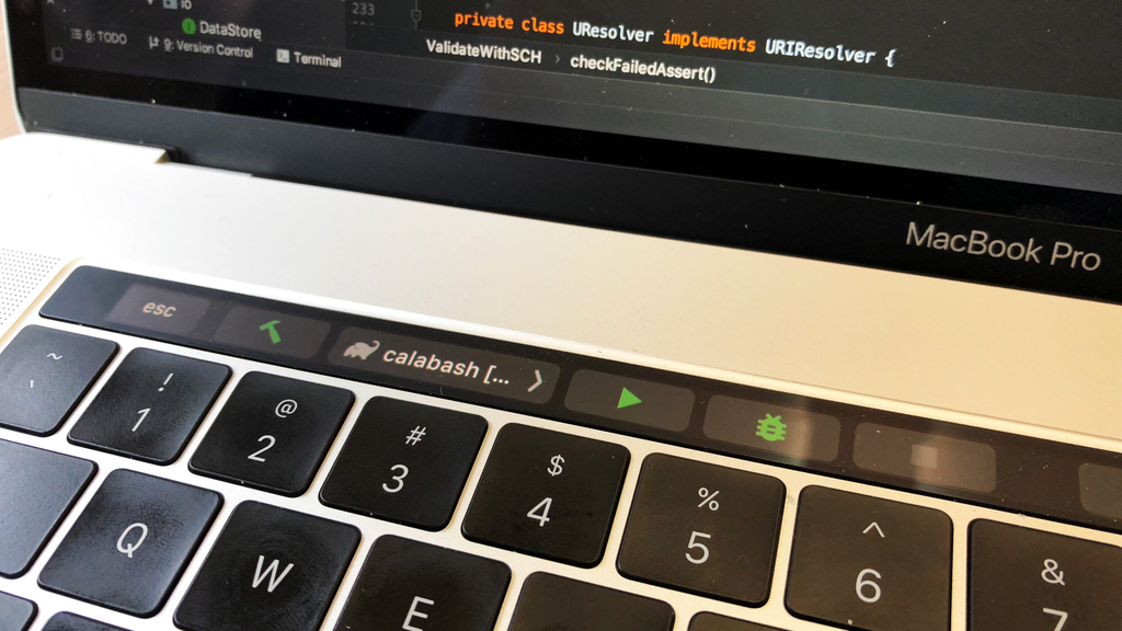 Touch bar with IntelliJ