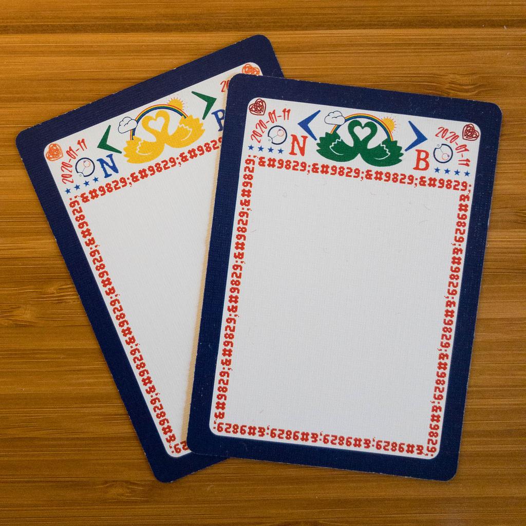 Blank cards