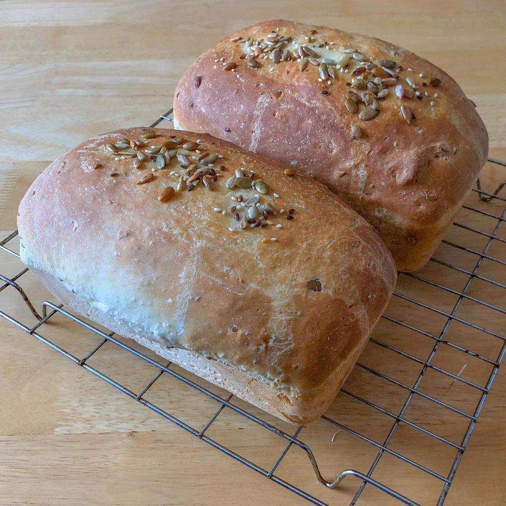 Twin seedy breads