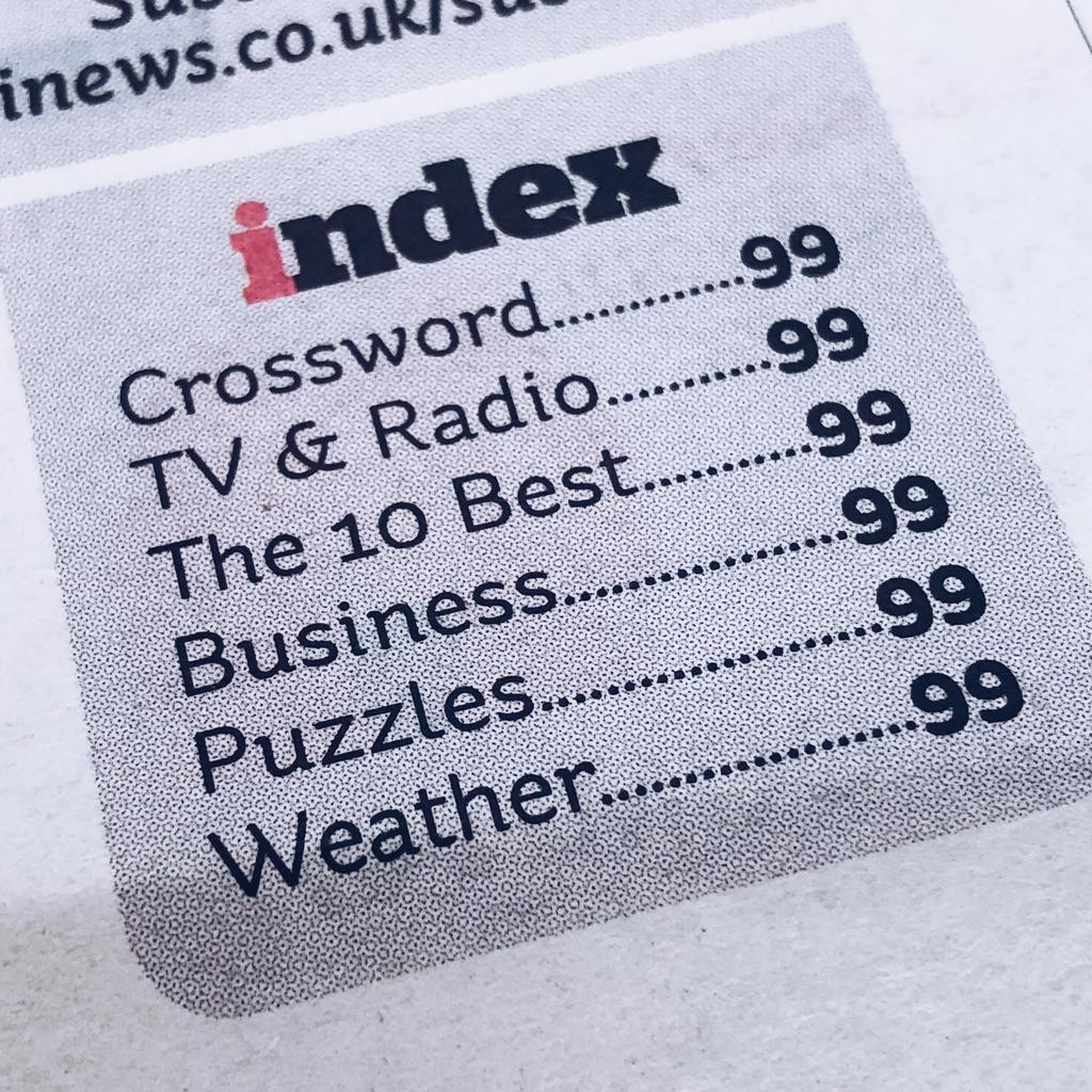 Index fail