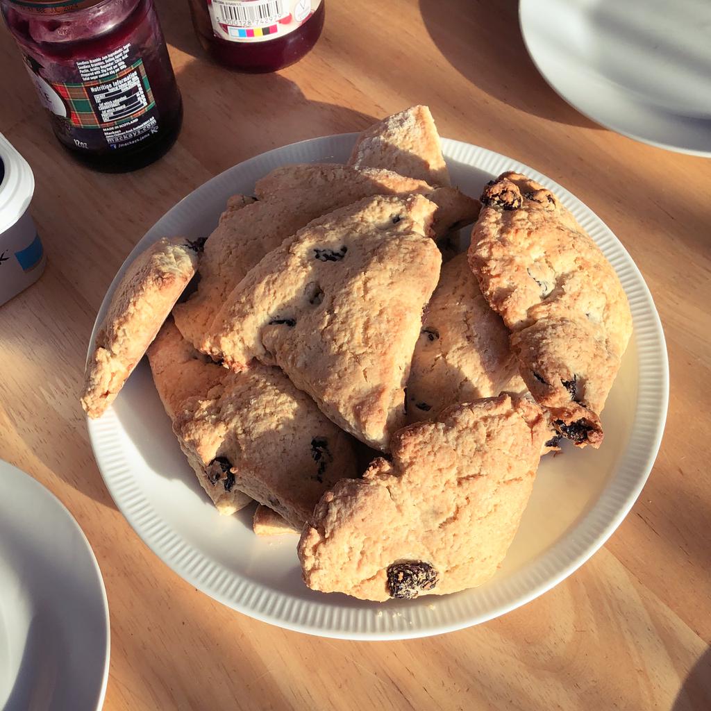 Breakfast scones (with dried cherries)