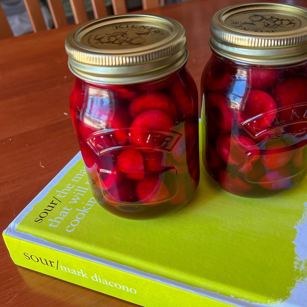 Pickled cherries