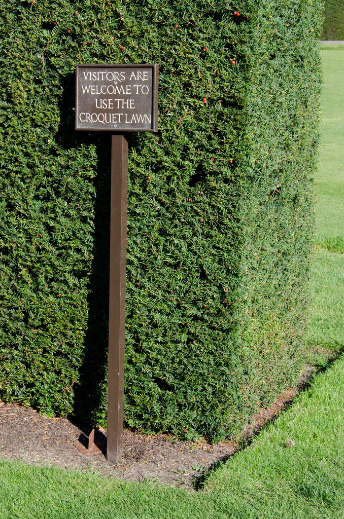 Visitors are welcome to use the croquet lawn Visitors are welcome to use the croquet lawn